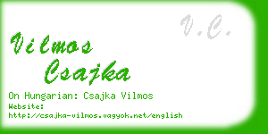 vilmos csajka business card